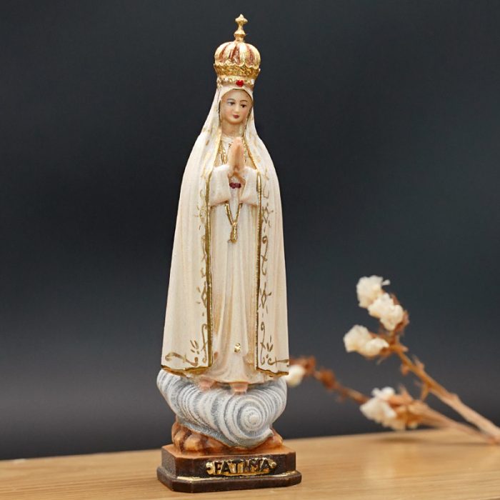 【现货】法蒂玛圣母带皇冠11.5厘米彩色 Catholic religious art