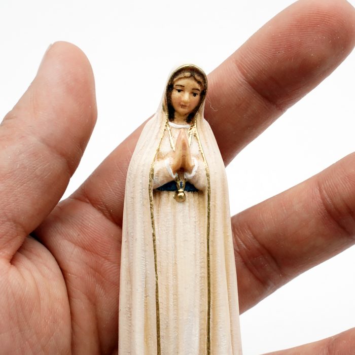 【现货】木雕 法蒂玛圣母 8.5厘米 Catholic religious art