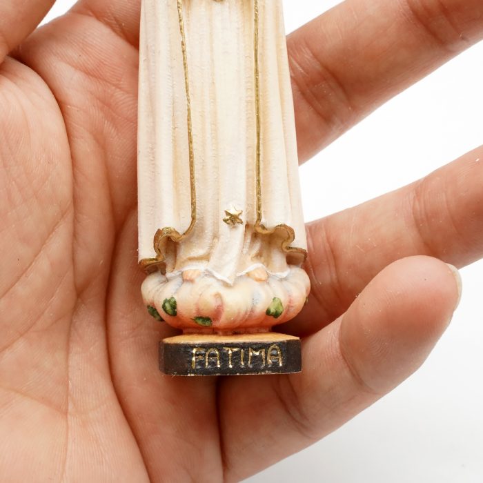 【现货】木雕 法蒂玛圣母 8.5厘米 Catholic religious art