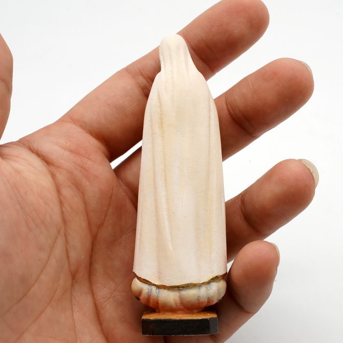 【现货】木雕 法蒂玛圣母 8.5厘米 Catholic religious art