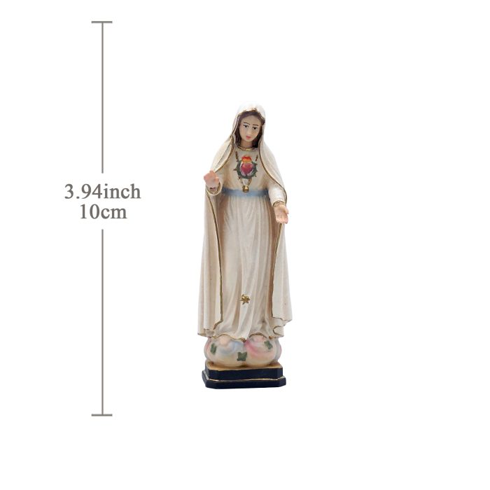 【现货】木雕 法蒂玛圣母显现 10厘米 Catholic religious art
