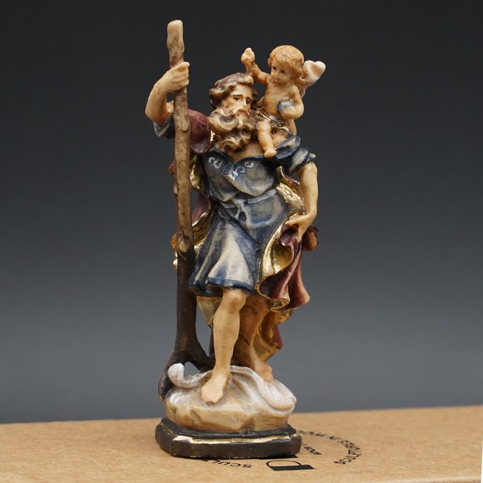 【现货】基多福司机主保木雕圣像 7.5cm Catholic religious art