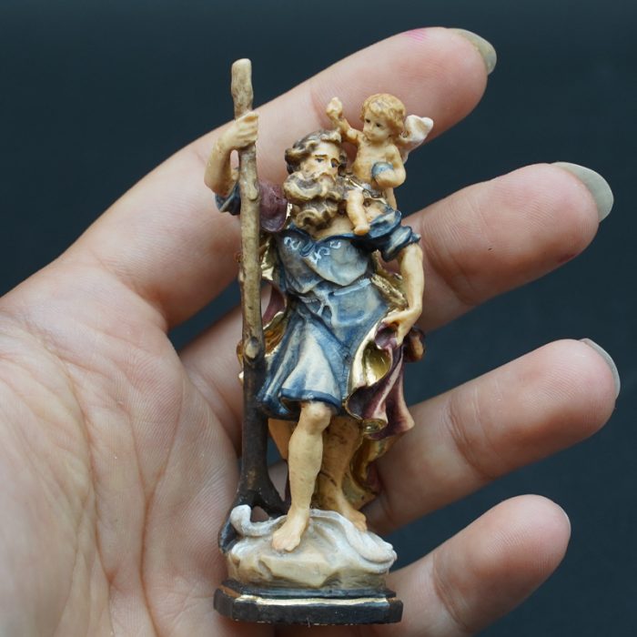 【现货】基多福司机主保木雕圣像 7.5cm Catholic religious art