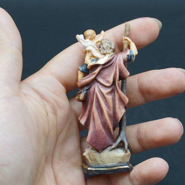 【现货】基多福司机主保木雕圣像 7.5cm Catholic religious art