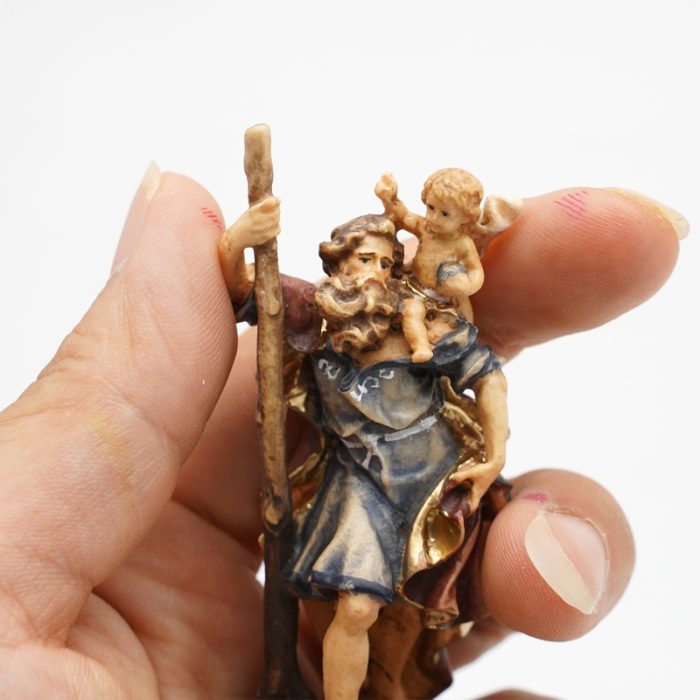 【现货】基多福司机主保木雕圣像 7.5cm Catholic religious art