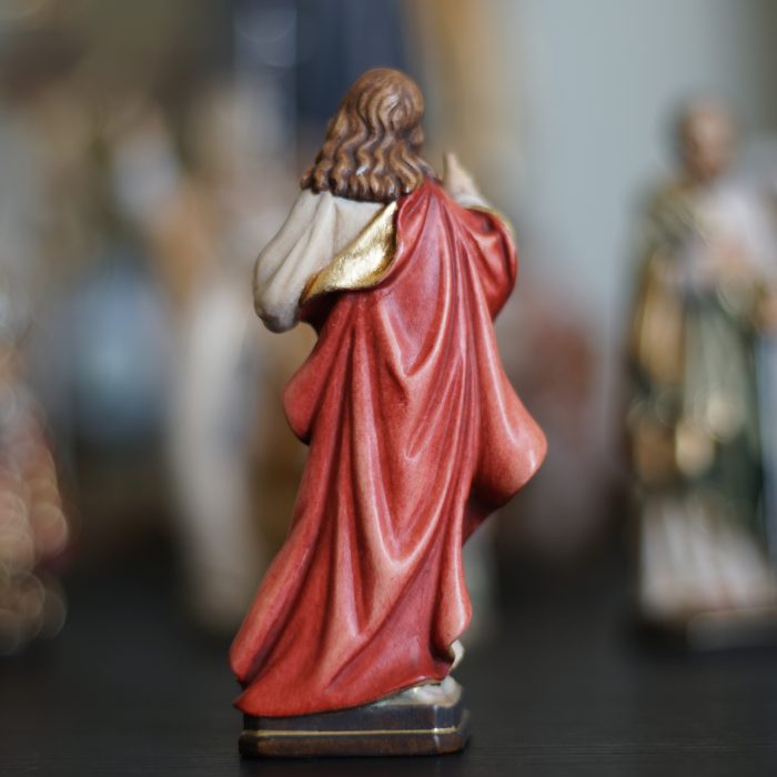 【现货】木雕_耶稣圣心10厘米彩色 Catholic religious art