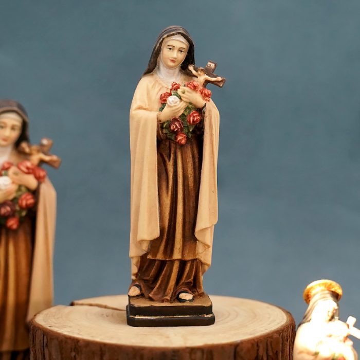 【现货】木雕-小德兰-彩色 Catholic religious art