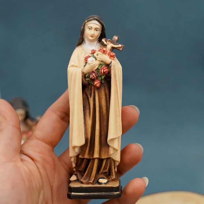 【现货】木雕-小德兰-彩色 Catholic religious art