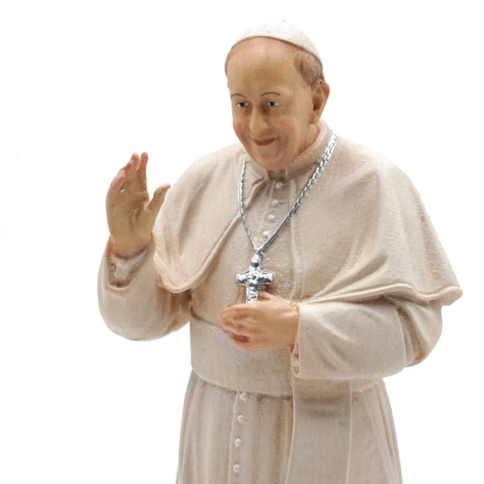 【现货】木雕 教宗方济各 20厘米 Catholic religious art