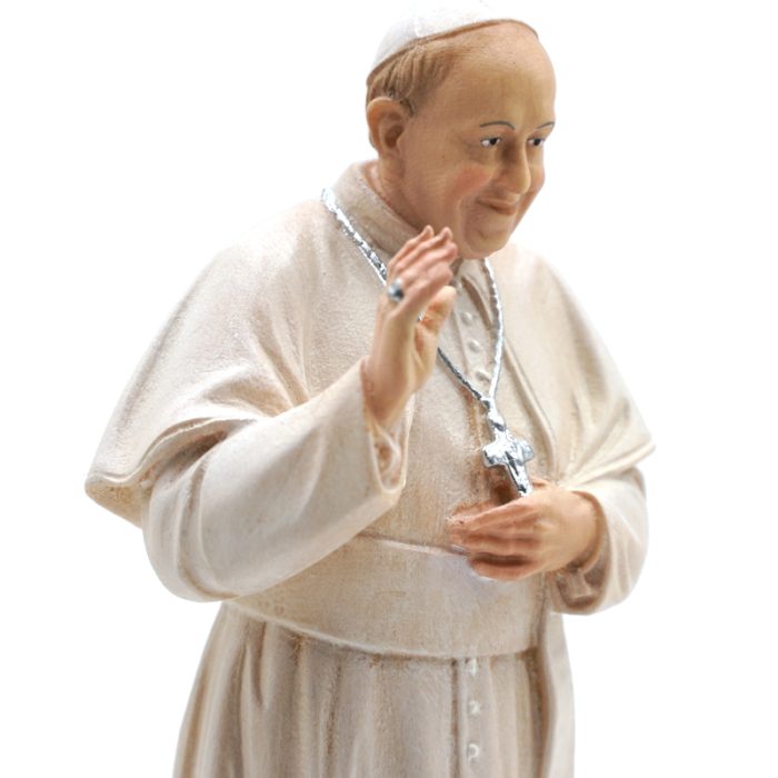 【现货】木雕 教宗方济各 20厘米 Catholic religious art