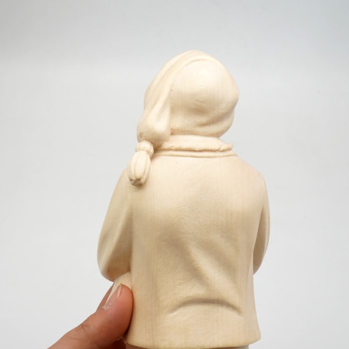 【现货】木雕原色 法蒂玛小牧童木雕圣像圣母雅钦达路基亚方济各_方济各 30cm Catholic religious art