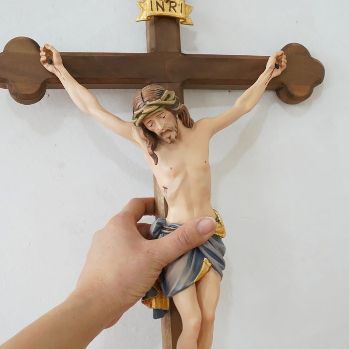 【现货】木雕 西耶那巴洛克十字架挂式 30/70cm Catholic religious art