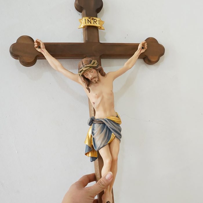 【现货】木雕 西耶那巴洛克十字架挂式 30/70cm Catholic religious art