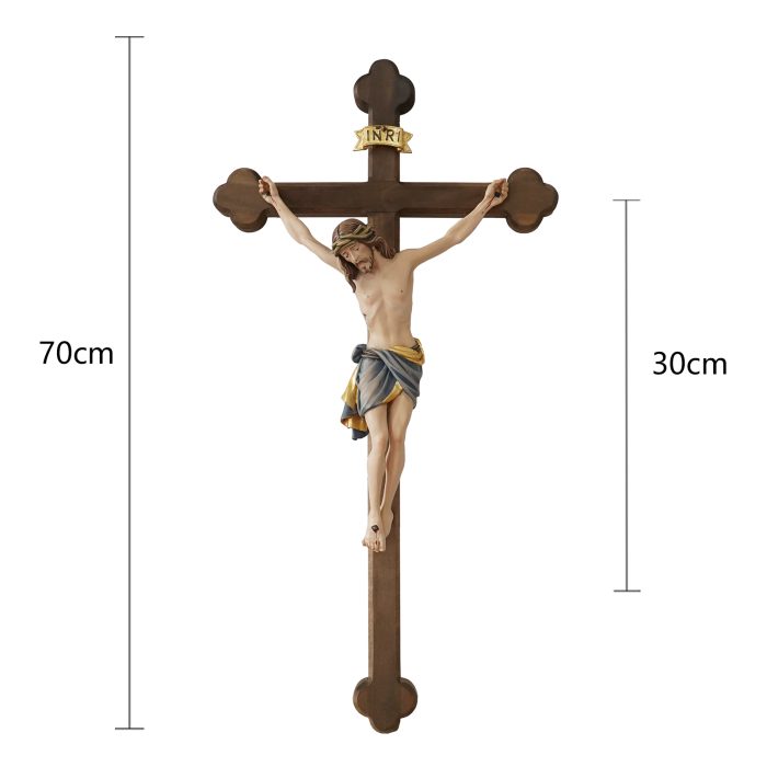 【现货】木雕 西耶那巴洛克十字架挂式 30/70cm Catholic religious art