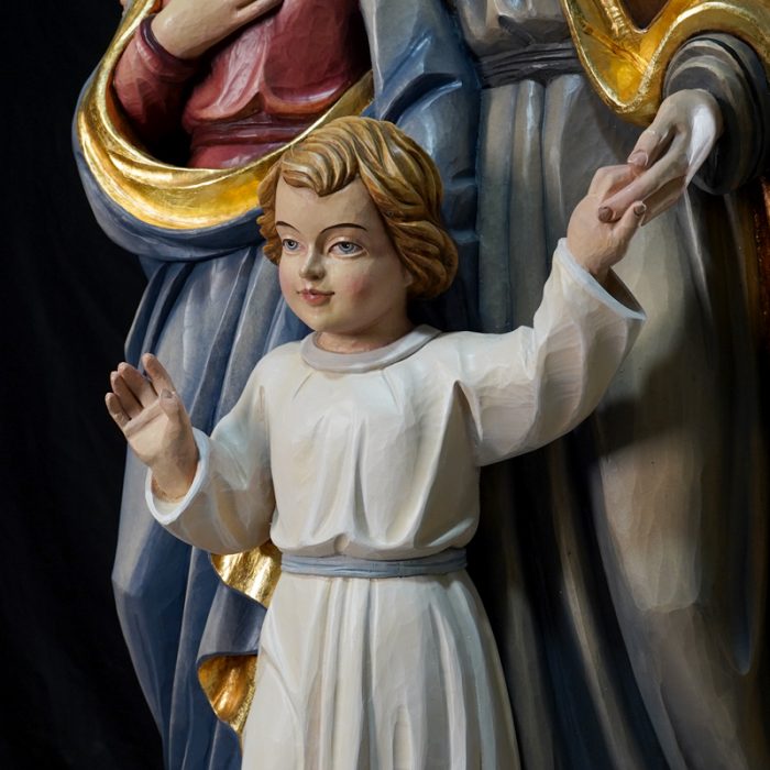 【现货】木雕 圣母圣若瑟和耶稣圣家摆件雕像_圣家（圣母 圣若瑟 耶稣 75cm Catholic religious art