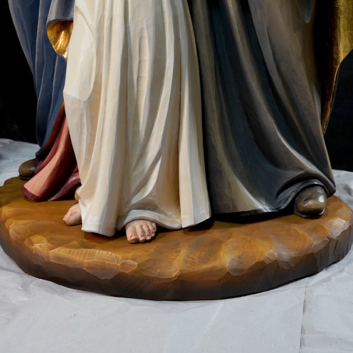 【现货】木雕 圣母圣若瑟和耶稣圣家摆件雕像_圣家（圣母 圣若瑟 耶稣 75cm Catholic religious art