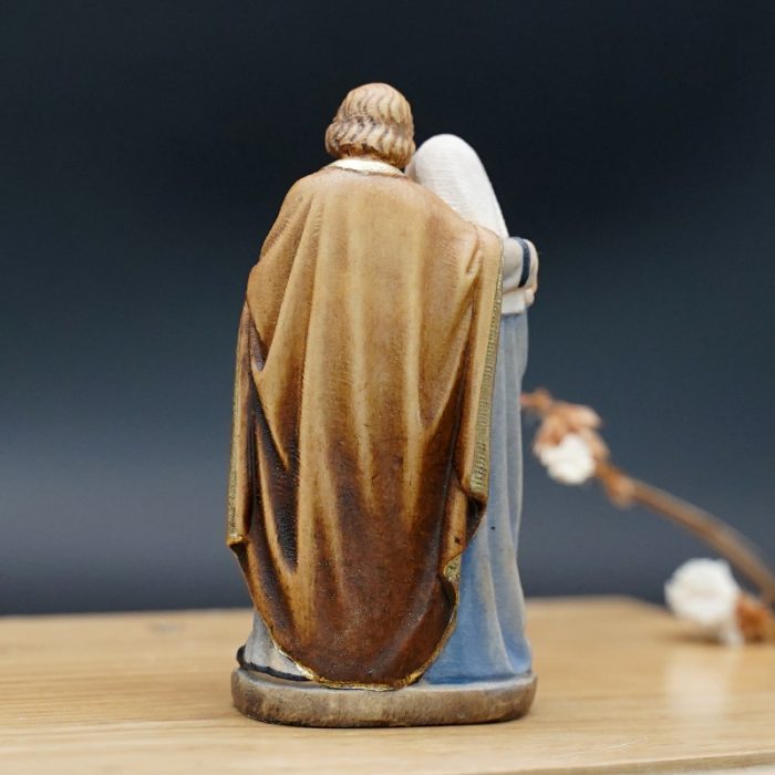 【现货】木雕 圣母圣若瑟和耶稣圣家摆件雕像_圣家（圣母 圣若瑟 耶稣）8 cm Catholic religious art