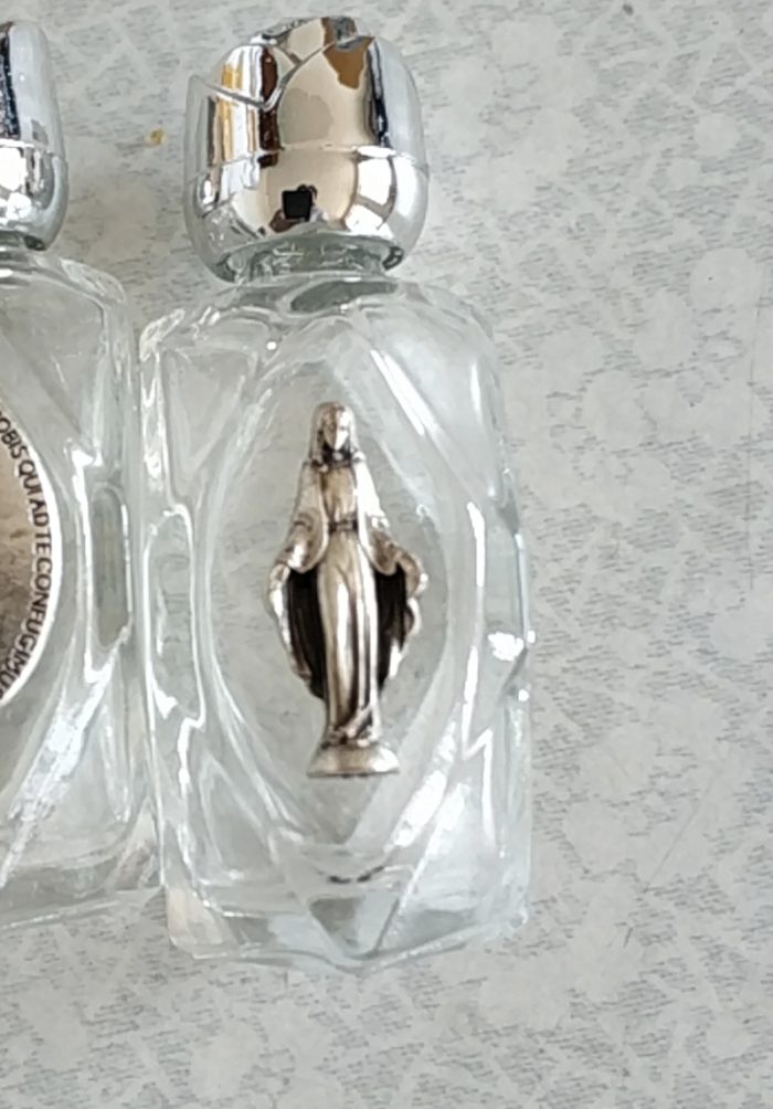 圣水瓶 菱形 带镀银合金圣 异形设计7cm 无染原罪 Catholic religious art