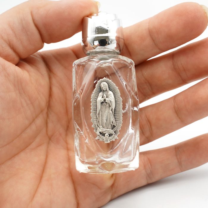 圣水瓶 菱形 带镀银合金圣 异形设计 7cm 瓜达卢佩 Catholic religious art