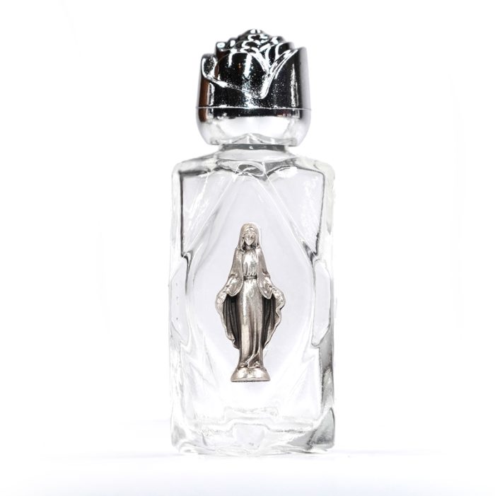 圣水瓶 菱形 带镀银合金圣 异形设计7cm 无染原罪 Catholic religious art