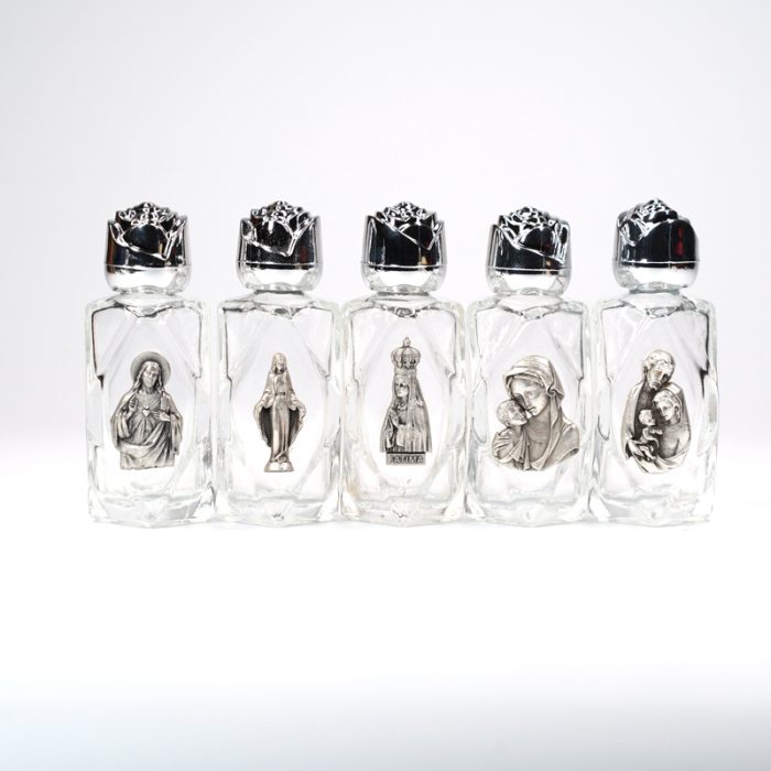 圣水瓶 菱形 带镀银合金圣 异形设计 7cm 圣母子 Catholic religious art