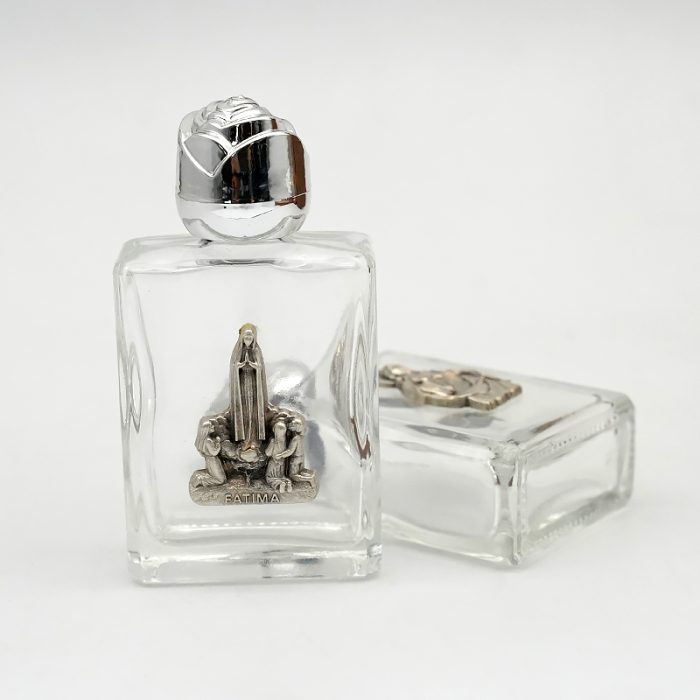 法蒂玛圣母 圣水瓶 长方 带镀银合金圣 异形设计 6.8cm Catholic religious art