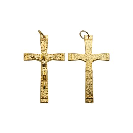 DIY十字架-锌合金-金色-4.2cm