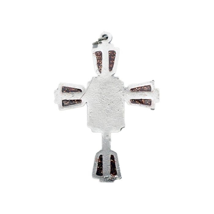 DIY十字架-锌合金红珐琅-5.1x4cm Catholic religious art