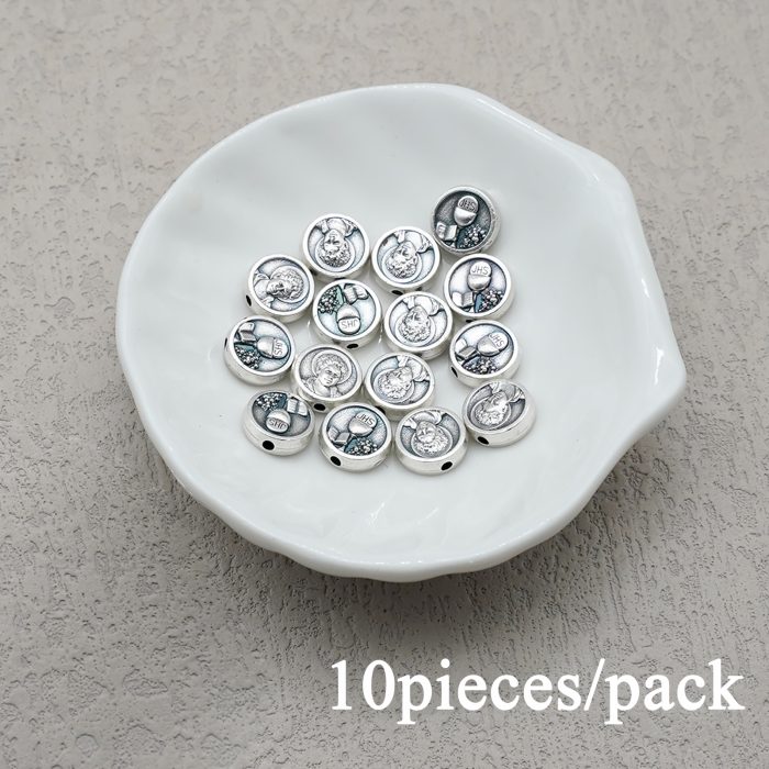 DIY珠子-阿库蒂斯+圣体-锌合金-0.98CM10颗/包 Catholic religious art