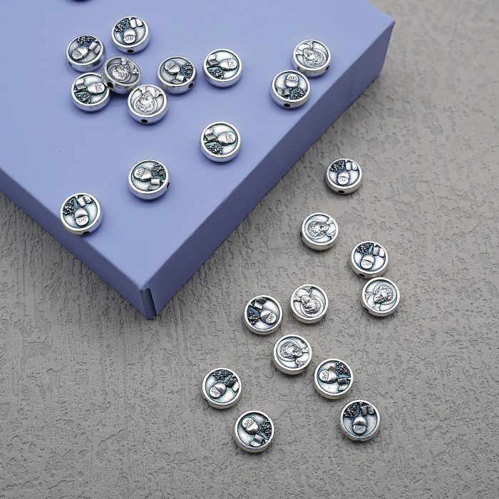 DIY珠子-阿库蒂斯+圣体-锌合金-0.98CM10颗/包 Catholic religious art