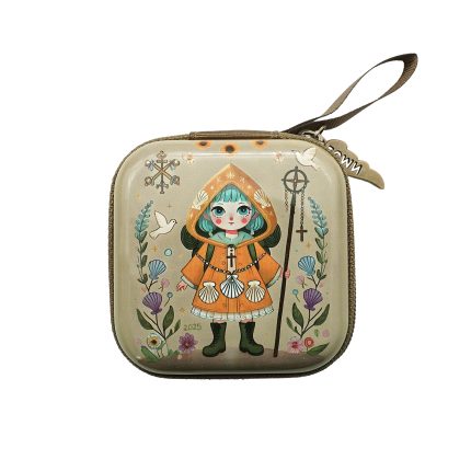 Rosary Case - Pilgrim - Metal - Zipper - 7x7x3.3cm