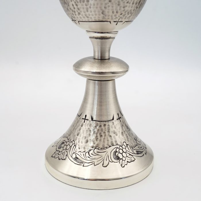 【现货】葡萄图案-手工雕刻-银色-圣爵杯圣体盒圣体碗带盖套装23+20+11cm Catholic religious art