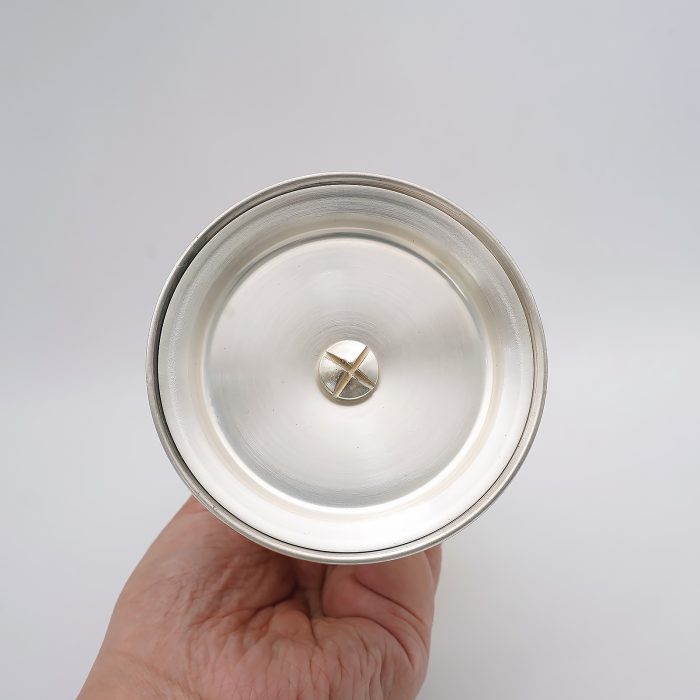 【现货】麦穗图案-手工雕刻-双色-圣爵杯圣体盒圣体碗带盖套装23+20+11cm Catholic religious art