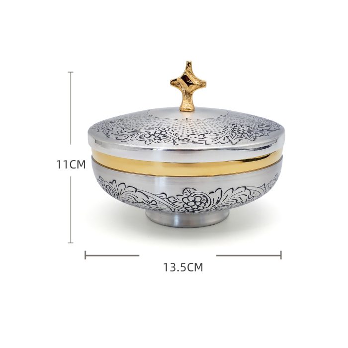 【现货】葡萄图案-手工雕刻-银色-圣爵杯圣体盒圣体碗带盖套装23+20+11cm Catholic religious art