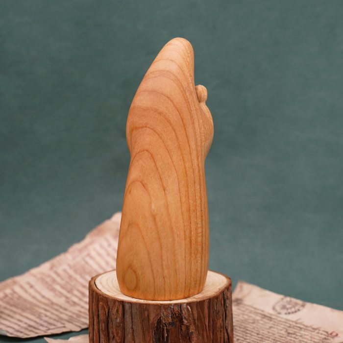 【现货】木雕 抽象圣母抱耶稣16厘米 樱桃木 Catholic religious art