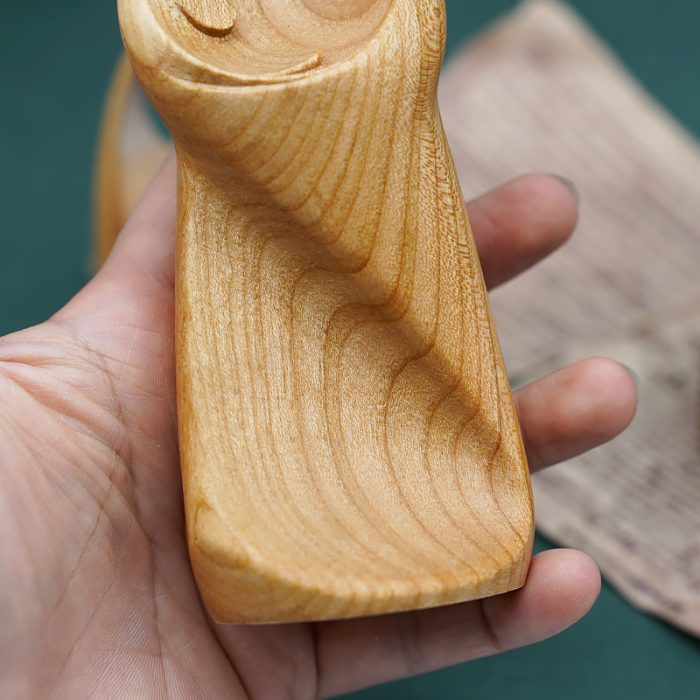 【现货】木雕 抽象圣母抱耶稣16厘米 樱桃木 Catholic religious art