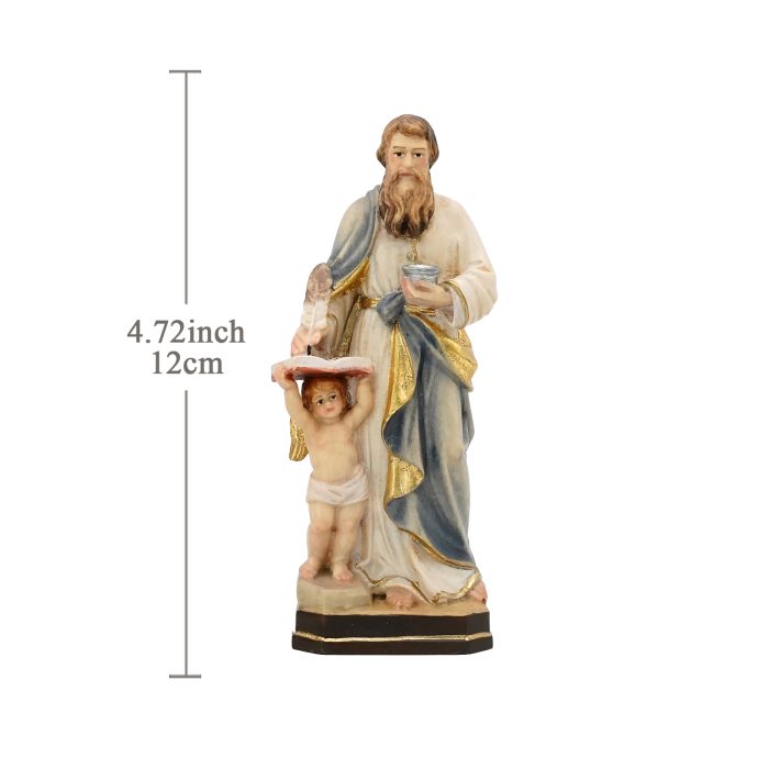 【现货】木雕 圣使玛窦 12厘米 Catholic religious art