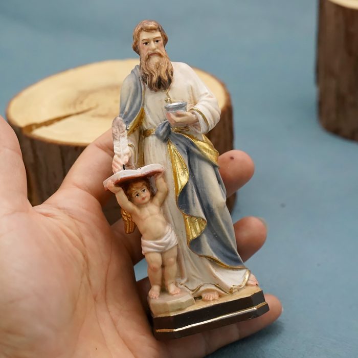 【现货】木雕 圣使玛窦 12厘米 Catholic religious art