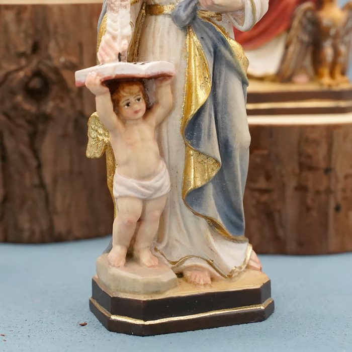 【现货】木雕 圣使玛窦 12厘米 Catholic religious art