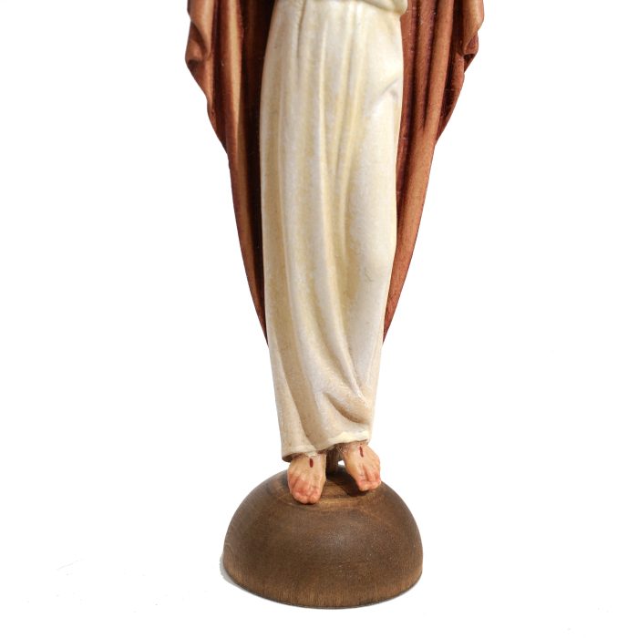 【现货】基督复活带底座木雕 _14cm 彩色 Catholic religious art