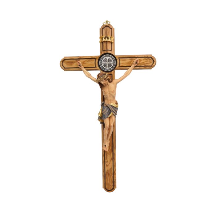 【现货】木雕 橄榄木十字架15/34cm Catholic religious art