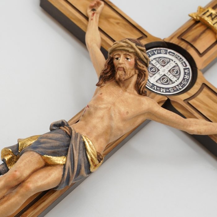 【现货】木雕 橄榄木十字架15/34cm Catholic religious art