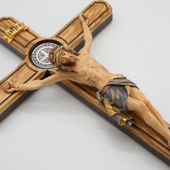 【现货】木雕 橄榄木十字架15/34cm Catholic religious art