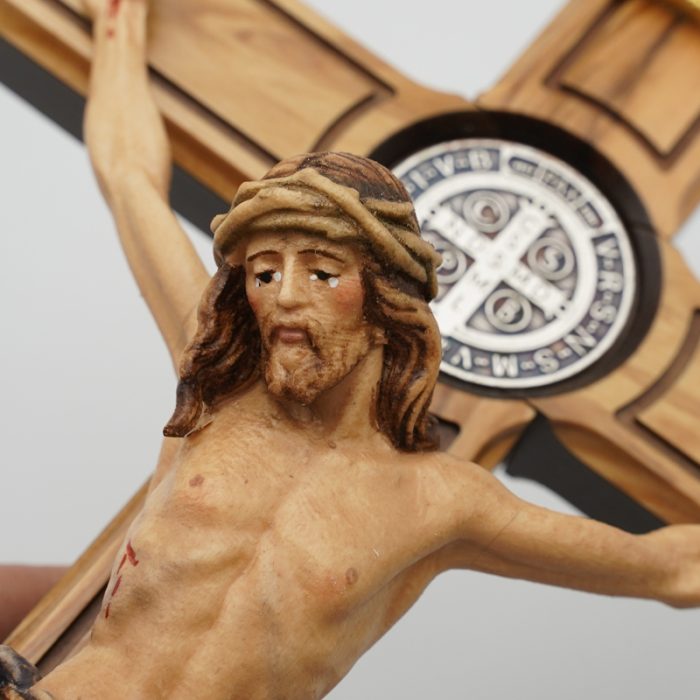 【现货】木雕 橄榄木十字架15/34cm Catholic religious art