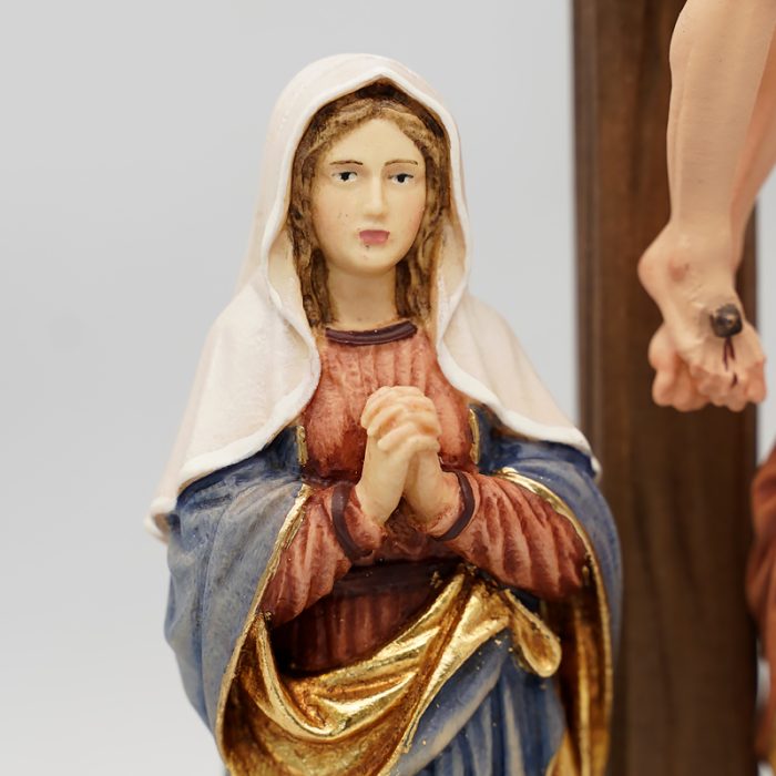 【现货】木雕 十字架与两位爱徒15/33cm Catholic religious art