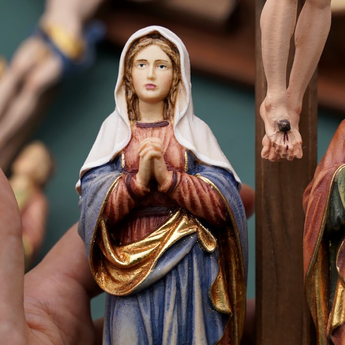 【现货】木雕 十字架与两位爱徒15/33cm Catholic religious art