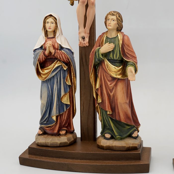 【现货】木雕 十字架与两位爱徒15/33cm Catholic religious art