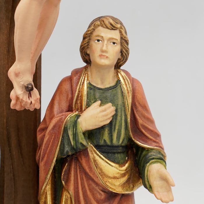 【现货】木雕 十字架与两位爱徒15/33cm Catholic religious art