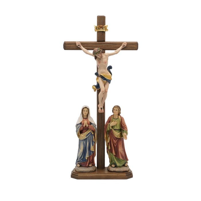 【现货】木雕 十字架与两位爱徒12/28cm Catholic religious art