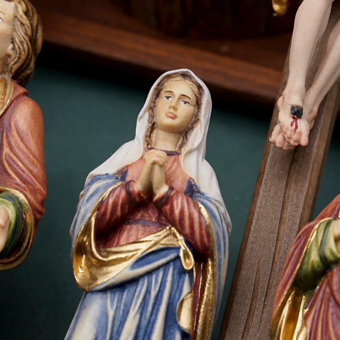 【现货】木雕 十字架与两位爱徒12/28cm Catholic religious art